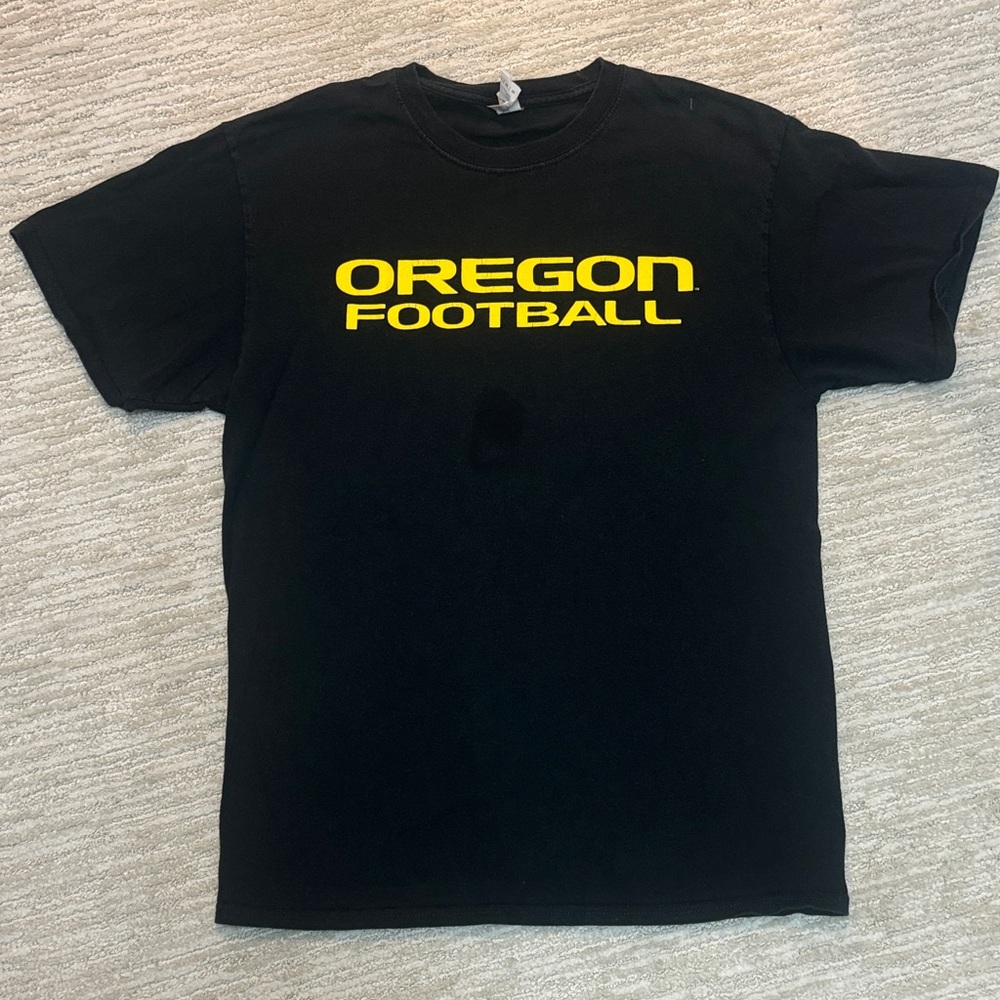 Gildan Black and Yellow Oregon Football Tee